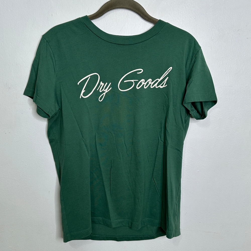 Originality Dry Goods Graphic T-Shirt Green Short Sleeve Crew Neck Large
